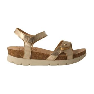 Panama Jack Schoenen, Dames, Geel, 36 EU, Leer, Gouden Sulia Damesandaal