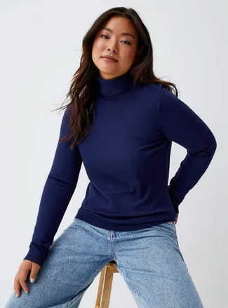 Twik Womens Solid turtleneck sweater