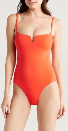 Bondi Born Petra V-Wire One-Piece Swimsuit in Sunrise at Nordstrom Rack, Size Medium