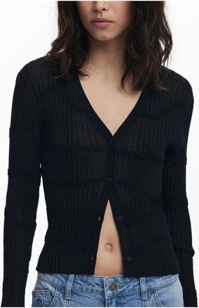 Desigual Ginebra Cardigan - Dames - Vesten - Zwart - M - Truien & Vesten
