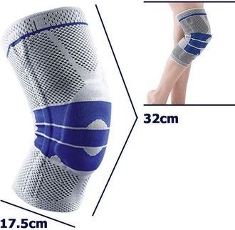 Trade Shop Trade Shop - Coppia Supporto Tutore Per Ginocchio Protezione Allenamento Firness Sport Blu