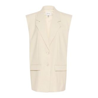 Gestuz Dames, Jassen, Beige, Maat: 2XS Leer