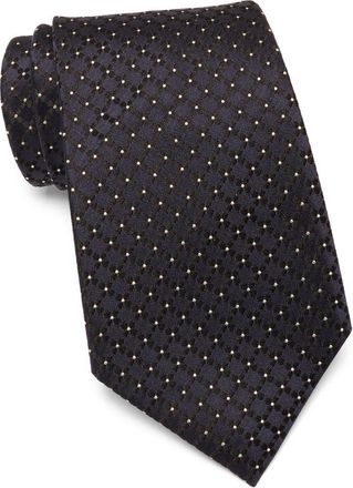 Ermenegildo Zegna Floral Silk Tie in Nvy Fan at Nordstrom