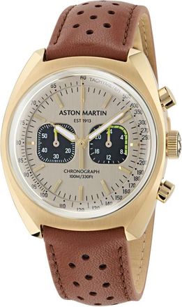 Aston Martin TS2 Chronograph - Heren - Horloges - Bruin - ONE Size - Leer - Accessoires
