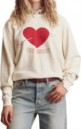 The Great. College Sweatshirt In Heart Graphic