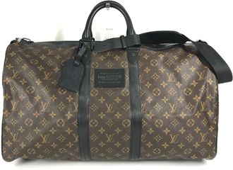 Louis Vuitton Black Brown Galle Monogram Monogram Basket Boston Bag Shoulder Bag (Pre-Owned)