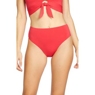 Robin Piccone Ava High Waist Bikini Bottoms in Sandia at Nordstrom Rack, Size X-Small