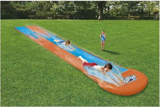 Trade Shop Trade Shop - Scivolo Doppio Acquascivolo Giochi Giardino Gonfiabili Con Spruzzi 488 Cm 52328
