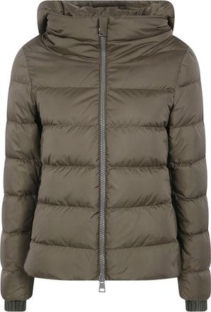Herno A-Shape Chamonix Jas - Dames - Winterjassen - Groen - L - Leer - Jassen