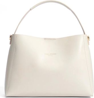 Isabel Bernard Tassen, Dames, Beige, S, Leer, Montmarte Béatrice Handtas