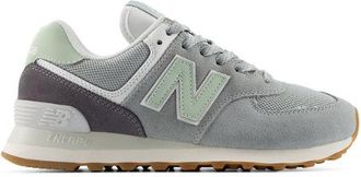New Balance Mujer 574 en Gris, Gamuza/Malla, Talla 40