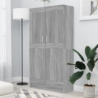 vidaXL Estanter&iacute;a Madera Contrachapada Gris Sonoma 82,5x30,5x150 Cm Vidaxl