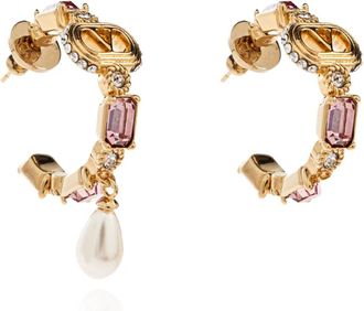 Valentino Garavani Oorbellen met Kristallen - Dames - Oorbellen - Geel - ONE Size - Accessoires