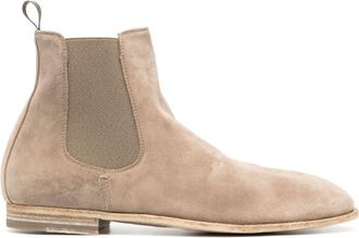 Officine Creative Solitude 004 suede boots - men - Calf Leather/Calf Suede/Calf Leather - 40 - Brown