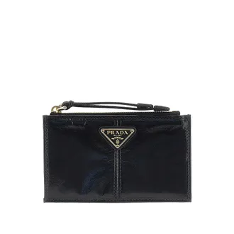 Prada Soft Lux leather cardholder pouch Woman One Size