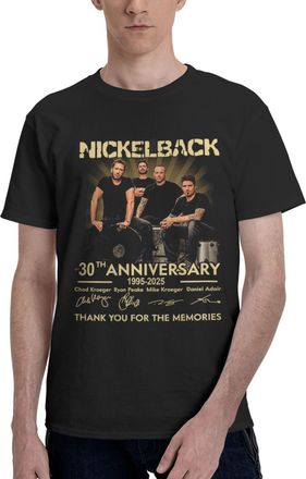 Generic Mens Canada Metal Rock Band Cotton T-Shirts Classic Crewneck Short Sleeves Simple&Versatile Daily Commute Essential Black XL