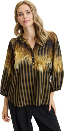 In Front Bluse - - Blouses & Shirts - Donna - Marrone - 2XL