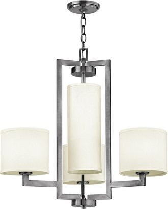 Loops 4 Bulb Chandelier Hanging Pendant LIght Antique Nickel LED E27 100W Bulb