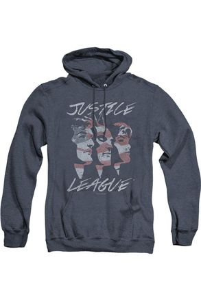 Gildan Justice League of America Justice For America Adult Heather Hoodie / Hooded Sweatshirt