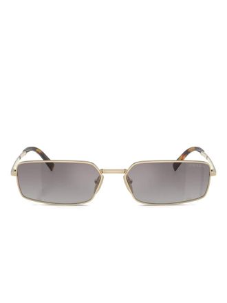 Prada rectangular-frame sunglasses - women - Metal - 59 - Gold