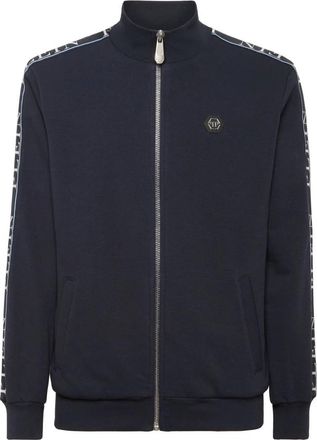 Philipp Plein Hoodies & sweatvesten, Heren, Blauw, S, Katoen, Fleece Trainingsjack