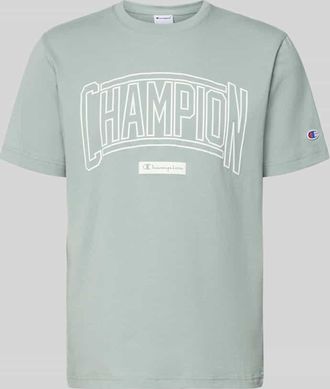Champion T-Shirt mit Logo und Rundhalsausschnitt in Gruen, Gr&ouml;&szlig;e XXL