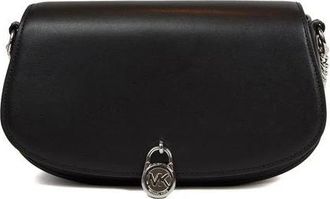 Michael Kors Mila Medium East West Sling Messenger Bag - Dames - Schoudertassen - Zwart - ONE Size - Leer - Tassen