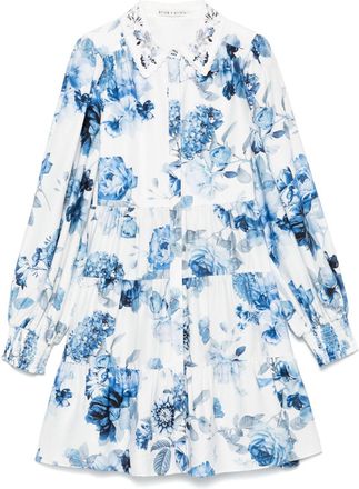 Alice & Olivia Alice + Olivia Junia Mini Vestido impreso