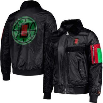Starter Mens Starter x Ty Mopkins Black LA Clippers Black History Month Satin Full-Zip Jacket at Nordstrom, Size Xx-Large