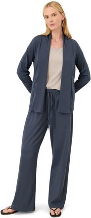 Pact Luxe Essential Wide Leg Pant Made With Organic Cotton in Steel Blue at Nordstrom, Size Xx-Large