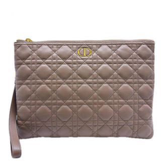 Dior Brown Leather Clutch Bag Pouch (Pre-Owned)