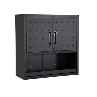 Sweeek Mueble alto de almacenamiento para garaje con estante, negro