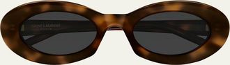 Saint Laurent SL 594 Oval Acetate Sunglasses