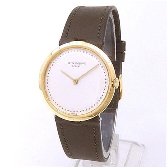 Patek Philippe Pre-owned Patek Philippe Calatrava Hand Wind White Dial Mens Watch 3459