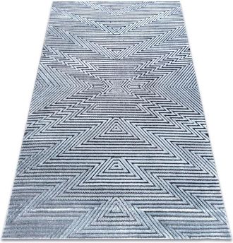 RugsX Rugsx - Tappeto Structural sierra G5013 tessuto piatto blu - zigzag, etnica blue 120x170 cm