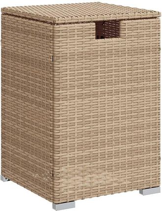 vidaXL Propane Tank Cover Table Beige 40x40x60 cm Poly Rattan vidaXL