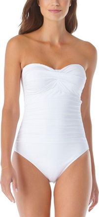 Anne Cole Twist Front Strapless One-Piece
