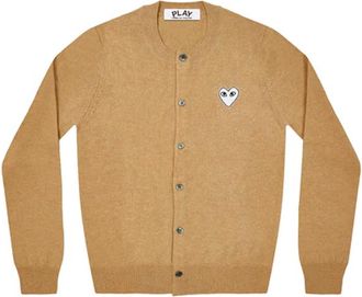 Comme Des Gar&ccedil;ons (WMNS) COMME des GARCONS PLAY Cardigan White Emblem Camel AZ-N065-051-2