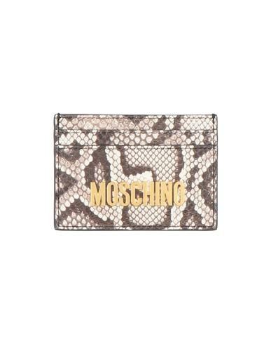 カードケース・名刺入れ Moschino FW22 CARD HOLDER WITH GOLD PLAQUE (81128006_0244) MOSCHINO CARD HOLDER WITH GOLD PLAQUE Style ID 81128006_0555