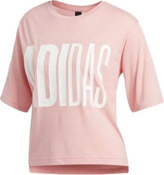 adidas (WMNS) adidas T-Shirt Asia Sizing Pink White FM1655
