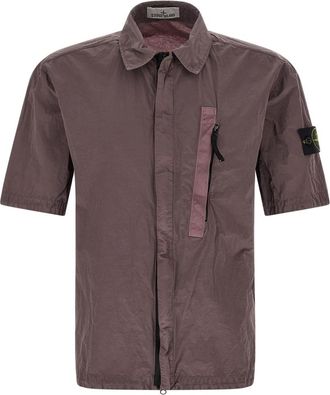 Stone Island Purple Nylon Metal Overshirt