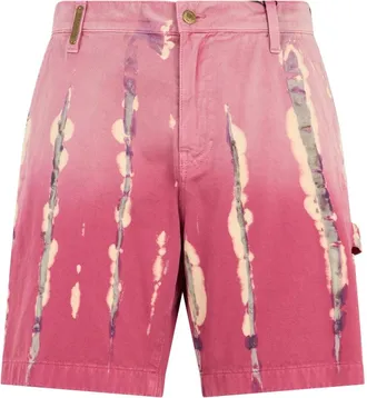 Moschino Korte Broeken, Heren, Veelkleurig, M, Katoen, Lange vervaagde roze broek