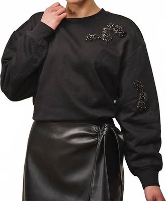 Esqualo Elly Embellished Sweater In Black
