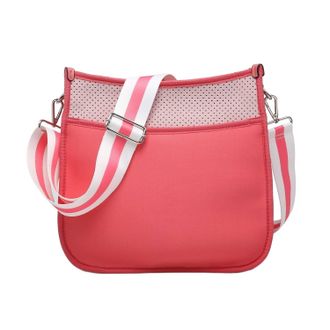 Jen & Co. Womens Jolee Neoprene Crossbody In Coral