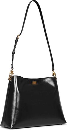 Dolce & Gabbana Womens Shoulder Bag Vittoria Black Calf Leather