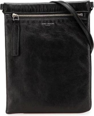Saint Laurent Pre-owned Cross Body Bags, female, Black, Size: ONE SIZE Pre-owned Crossbody Bag