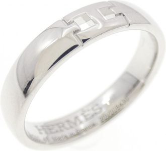 Herm&egrave;s White Gold (18K) Band Ring (Pre-Owned)