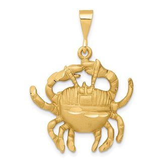 Diamond2Deal 10k Yellow Gold Cancer Zodiac Charm