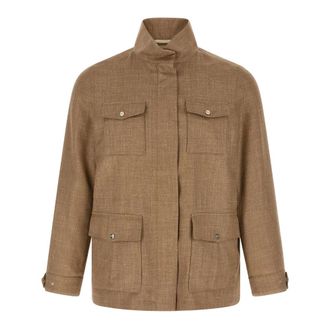 Herno Field Turtleneck Jacket - female - Herno - Light Jackets - Beige - XL - Jackets