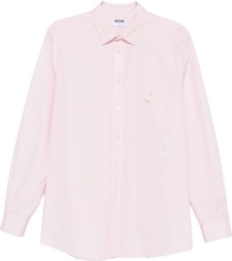 Moschino Casual Shirt - Heren - Casual Overhemden - Roze - S - Nylon - Overhemden